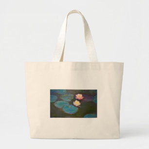 Monet Water Lily Lilies Pond Wasserlilien Malerei Jumbo Stoffbeutel