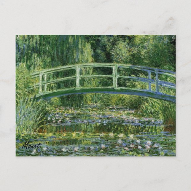 MONET Water Lily Pond 1897 Postkarte (Vorderseite)