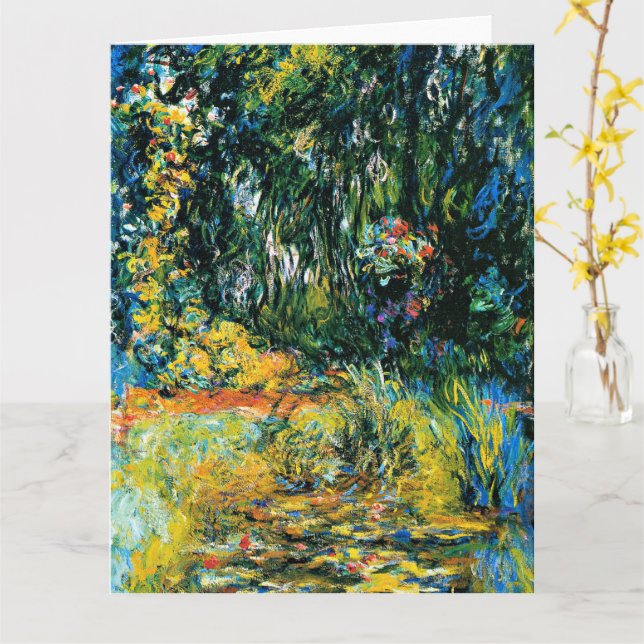 Monet - Water Lily Pond, 1918, Karte (Gelbe Blume)