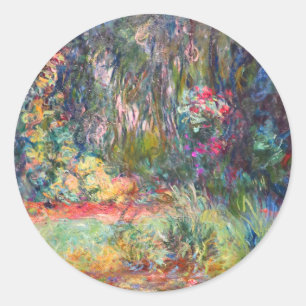Monet Water Lily Pond Runder Aufkleber