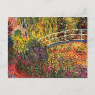 Monet Water Lily Pond und Water Irises Ankündigungspostkarte