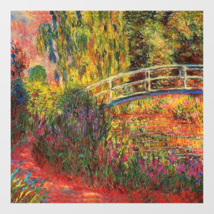 Monet Water Lily Pond und Water Irises Fensteraufkleber