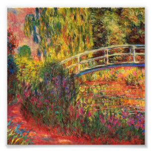 Monet Water Lily Pond und Water Irises Fotodruck