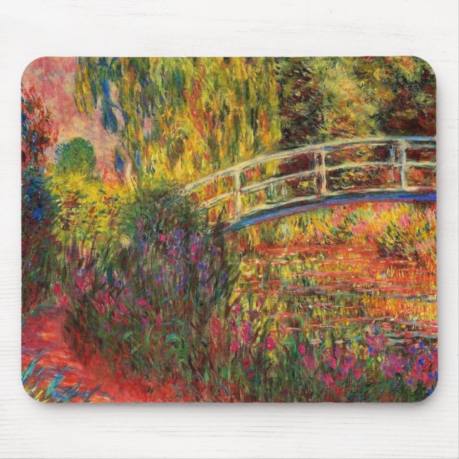 Monet Water Lily Pond und Water Irises Mousepad (Vorne)