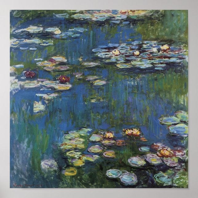 Monet Water Lys Poster d'art Vintage (Devant)