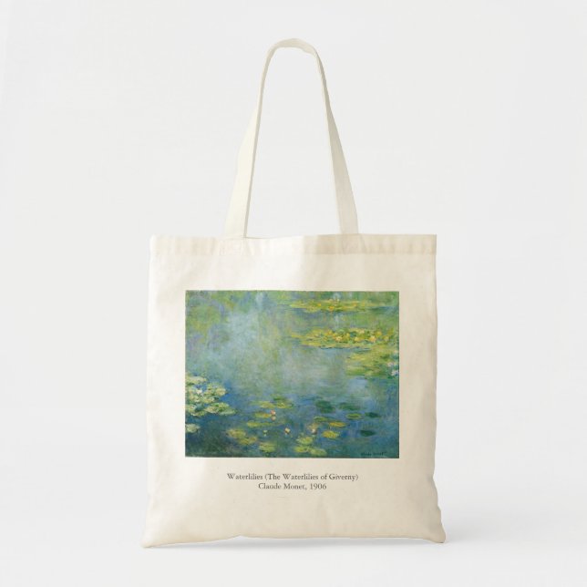 Monet Waterlilies 1906 Painting Tragetasche (Vorne)