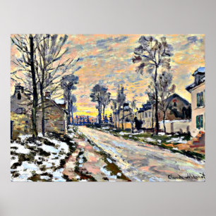 Monet - Weg nach Louveciennes, Impressionismus Poster
