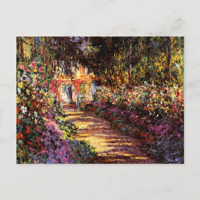 Monet - Wege im Monet's Garden Postkarte (Vorderseite)