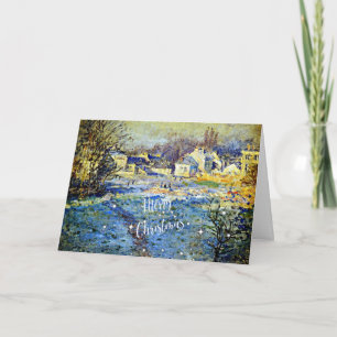 Monet - Weißer Frost, Frohe Weihnachten Karte