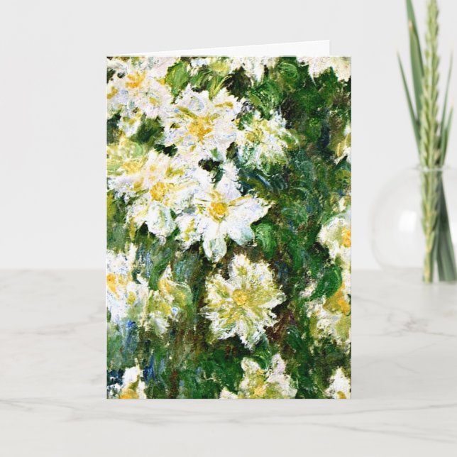 Monet - White Clematis Karte (Vorderseite)
