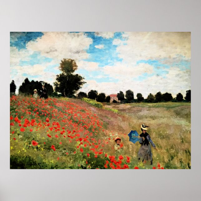 Monet - Wilde Poppies bei Argenteuil, schöne Kunst Poster (Vorne)