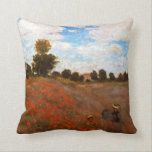 Monet - Wilde Poppies Kissen<br><div class="desc">Claude Monet Landschaftsmalerei,  Wilde Poppies,  werfen Kissen.</div>