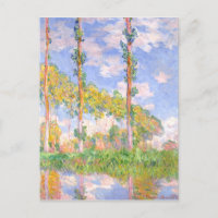 Monet Wind Poplars in der Vintagen Landschaft der 