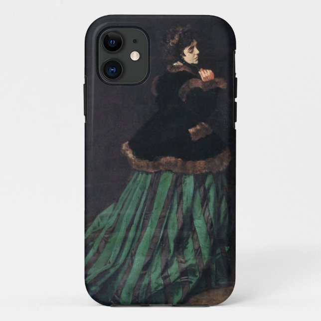 Monet Woman in grünem Kleid Case-Mate iPhone Hülle (Rückseite)