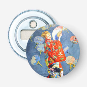 Monet Woman in japanischem Kostüm Flaschenöffner