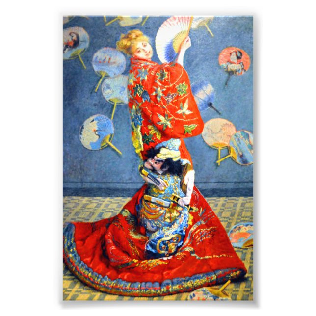 Monet Woman in japanischem Kostüm Fotodruck (Vorne)