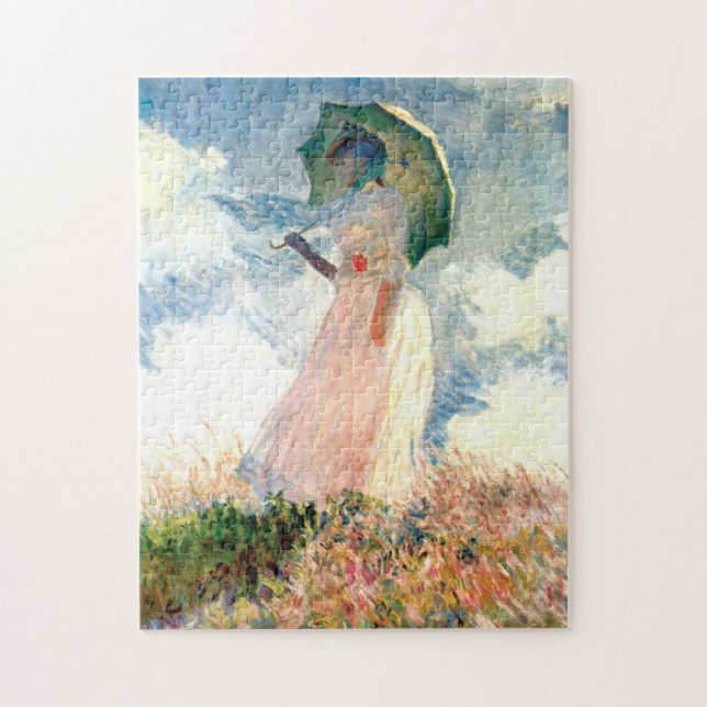Monet Woman mit einem Sonnenschirm gegenüber Links (Vertikal)