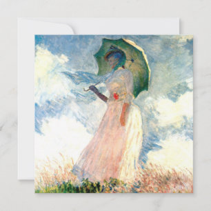 Monet Woman mit einem Sonnenschirm gegenüber Links Einladung