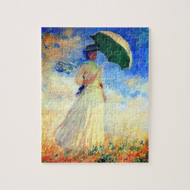 Monet Woman mit einem Sonnenschirm rechts (Vertikal)