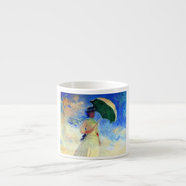 Monet Woman mit einem Sonnenschirm rechts Espressotasse (Vorderseite)