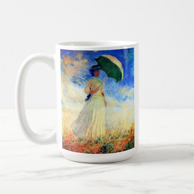 Monet Woman mit einem Sonnenschirm rechts Kaffeetasse (Links)