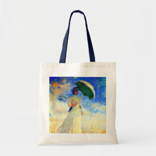 Monet Woman mit einem Sonnenschirm rechts Tragetasche