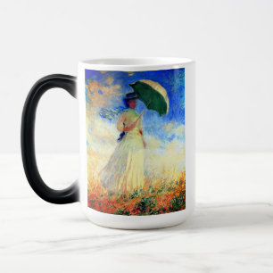 Monet Woman mit einem Sonnenschirm rechts Verwandlungstasse