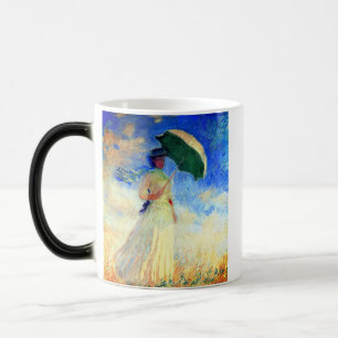 Monet Woman mit einem Sonnenschirm rechts Verwandlungstasse