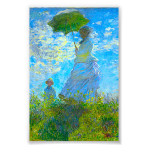 Monet Woman mit Parasol Fotodruck