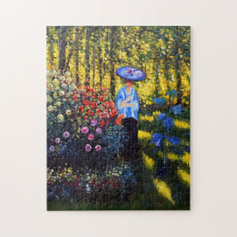 Monet Woman mit Parasol im Garten