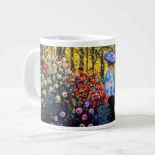 Monet Woman mit Parasol im Garten Jumbo-Tasse