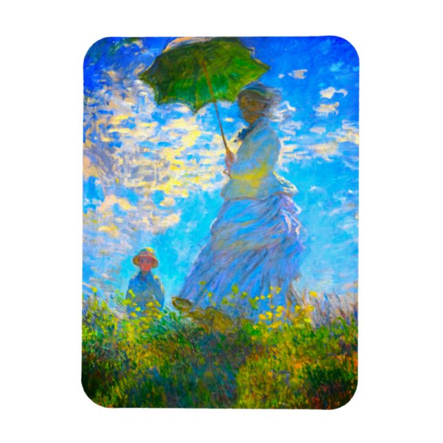 Monet Woman mit Parasol Magnet (Vertikal)