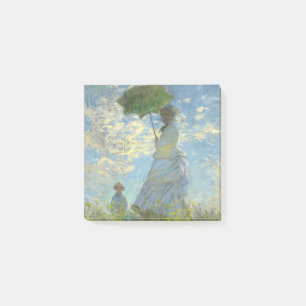 Monet Woman mit Parasol Post-it Klebezettel
