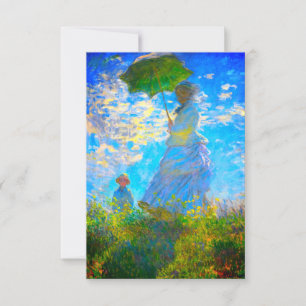 Monet Woman mit Parasol RSVP Karte