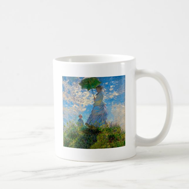 Monet Woman Parasol Impressionismus Kaffeetasse (Rechts)