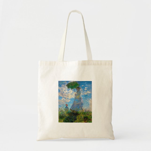 Monet Woman Parasol Impressionismus Tragetasche (Vorne)