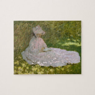 Monet Woman Reading (Springtime) Kunst, Dichtung u
