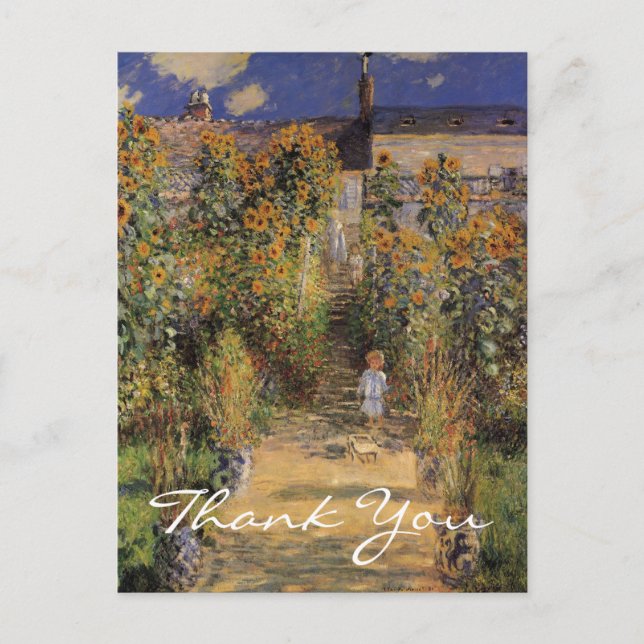 Monet's Artist's Garden at Vetheuil Postkarte (Vorderseite)