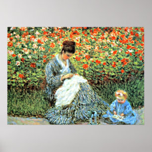 Monets berühmtes Gemälde: Camille Monet und Child Poster