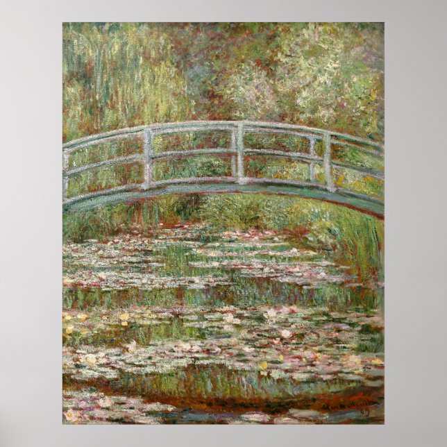Monets "Bridge Over a Pond of Water Lilies" 1899 Poster (Vorne)