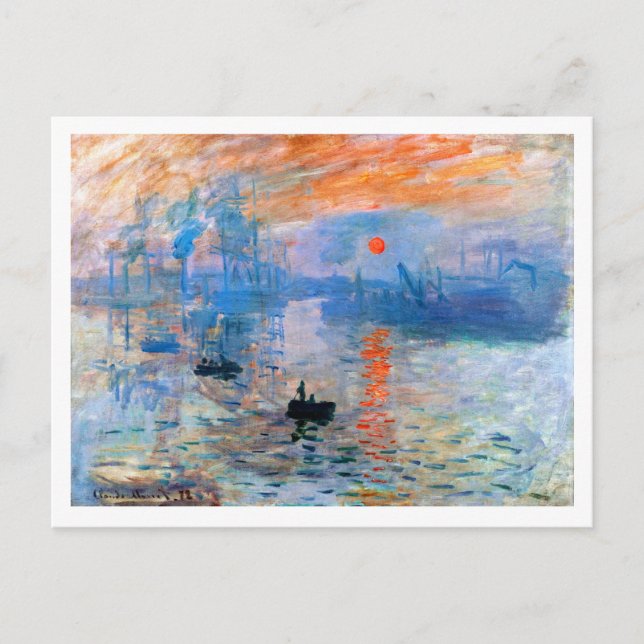 Monets Eindruck, Sonnenaufgang (1872) Postkarte (Vorderseite)