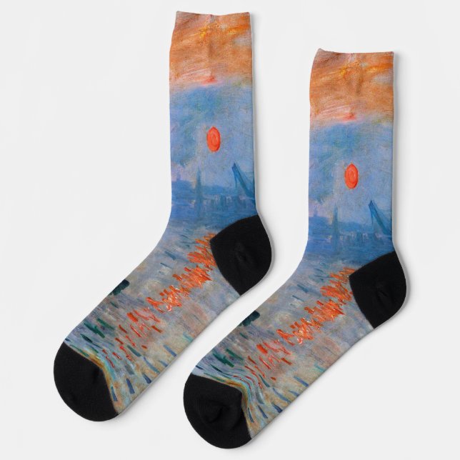Monets Eindruck, Sonnenaufgang auf Socken (Linkes Detail)