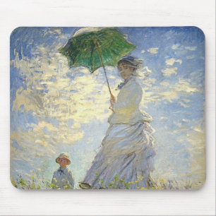 Monet's Frau mit einem Sonnenschirm (Der Spazierga Mousepad