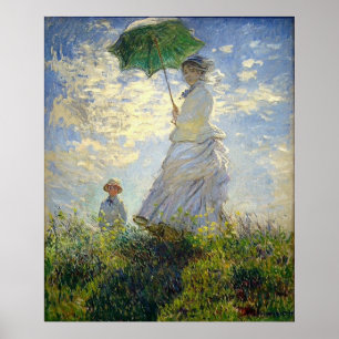 Monet's Frau mit einem Sonnenschirm (Der Spazierga Poster
