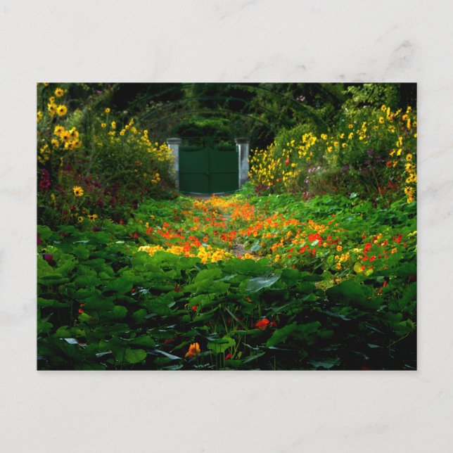 Monet's Garden, Giverny, Frankreich im Herbst Postkarte (Vorderseite)