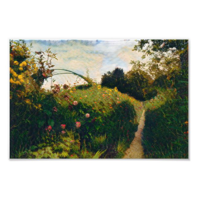 Monet's Garden im Sommer Fotodruck (Vorne)