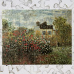 Monet's Garden in Argenteuil von Claude Monet<br><div class="desc">Der Artist's Garden in Argenteuil (Eine Ecke des Gartens mit Dahlias) (1873) von Claude Monet ist ein Vintager Impressionismus feiner Kunst Blumenmalerei. Ein Landhaus liegt im Hintergrund. Ein Paar in der Liebe geht vorbei an einem romantischen Frühlingsgarten mit blühenden Rose und anderen Blume. Über den Künstler: Claude Monet (1840-1926) war...</div>
