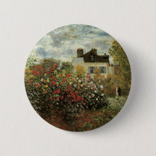 Monet's Garden in Argenteuil von Claude Monet Button
