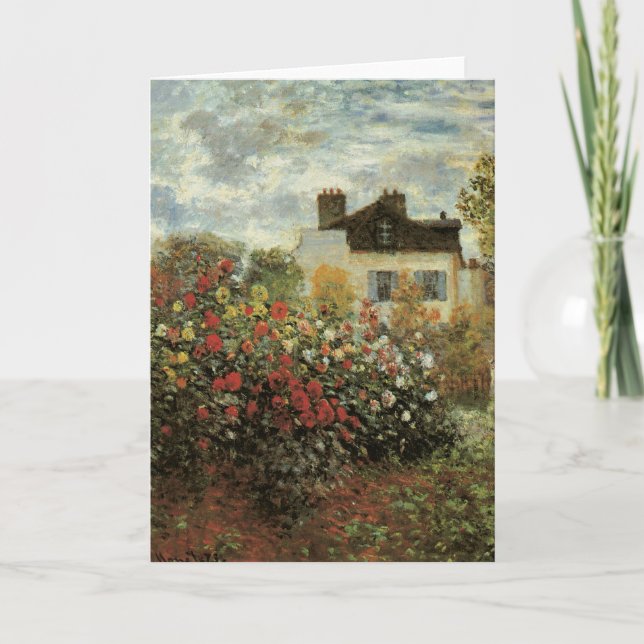 Monet's Garden in Argenteuil von Claude Monet Karte (Vorderseite)