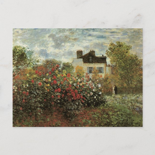 Monet's Garden in Argenteuil von Claude Monet Postkarte (Vorderseite)